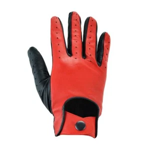 GUANTES DE CONDUCCIÓN VENTILADOS AJUSTADOS DE CUERO REAL DE ALTA CALIDAD PARA HOMBRE - Imagen 1 de 6