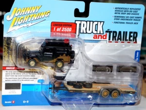 Johnny Lightning 1/64 1980 Toyota Land Cruiser Black Dirty Trailer Model Toy Set - Picture 1 of 1