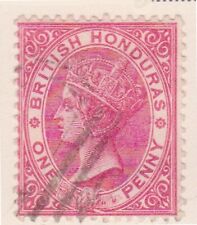 (F199-30) 1882-7 British Honduras 1d rose QVIC stamp  (AE)