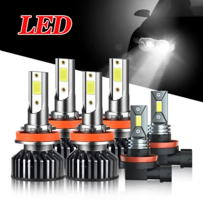 Faróis de LED feixe alto baixo + combo de lâmpadas de neblina para Nissan Sentra 2013-2019 - Imagem 1 de 4