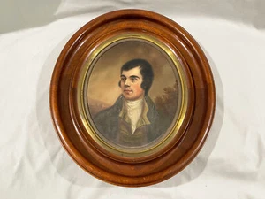 Antique OIL ON BOARD PAINTING OF ROBERT BURNS - ALEXANDER HILL STICKER - Picture 1 of 6
