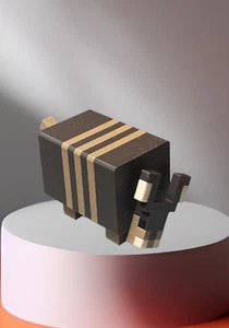 Articulated Minecraft Armadillo, Flexi Fidget Toy, 3D Printed - Picture 1 of 63