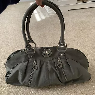 Baggallini Purse Hobo Shoulder /Hand Bag Tote Grey Zippers Inside Pockets - Image 1 of 4