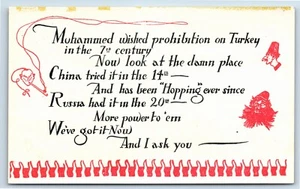 Postal poema oposición prohibición política - Imagen 1 de 2