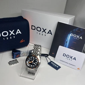 Doxa Sub 200T Swiss Automatic 39mm Shark Hunter Sharkhunter Watch w/ Box Papers - Picture 1 of 17