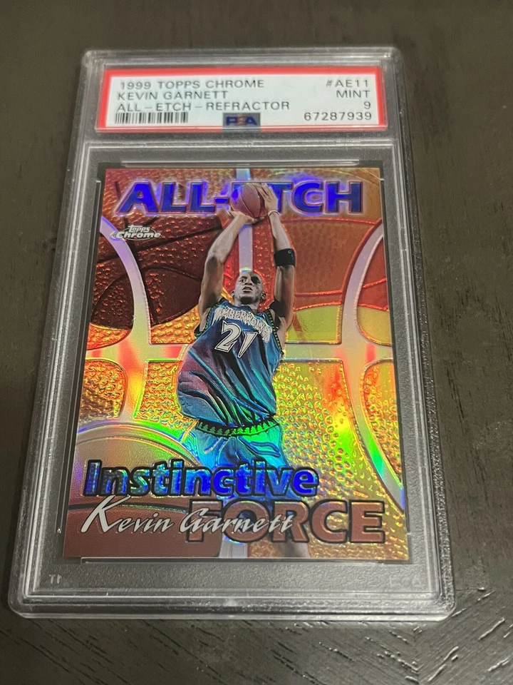 1999 Topps Chrome Kevin Garnett All Etch Refractor #AE11 PSA 9 Low Pop: 5 NBA - Image 1 of 1