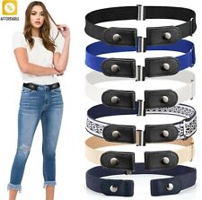 Belt For Jeans Pants Buckle-Free Waist Stretch Elastic Waist Belt For Women Men