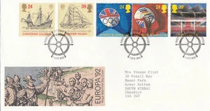 Columbus Barcelona Olympics EUROPA GB FDC Liverpool 1992 (104939) - Picture 1 of 1