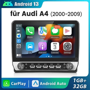 Für Audi A4 S4 RS4 00-2009 Carplay Android 13 Autoradio GPS Navi WIFI BT FM DAB+ - Bild 1 von 18