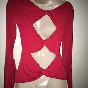 Capezio Strick Langarm Oberteil Bluse Gr. XL Rot Neu - Bild 1 von 5