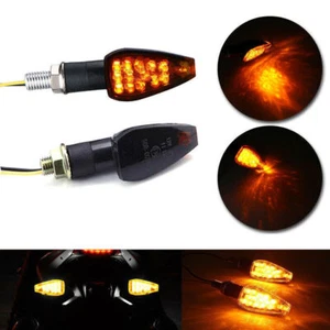 1 Paar LED Motorrad Blinkleuchte Mini Blinker Vorne Hinten Motorrad Quad ATV 12V - Picture 1 of 6