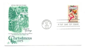 1580 Navidad 1975, tarjeta temprana, ArtCraft FDC - Imagen 1 de 1