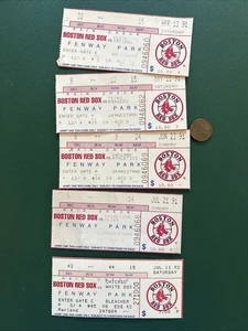 JOSE CANSECO HR win 1991 Red Sox ticket stub lot MO VAUGHN 9TH MLB HR CLEMENS W - Picture 1 of 4