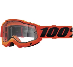 100% 50016-00004 Accuri 2 Enduro MTB Goggles Neon Orange with Clear Lens - Foto 1 di 1