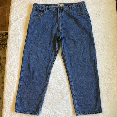 Duke Mens Relaxed Fit Denim Blue Jeans Size 40 M 40x29 Medium Wash Ramie Cotton - Image 1 of 4