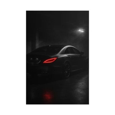 Плакат Mercedes-AMG CLS63 — роскошное настенное искусство, ночная сцена - Изображение 1 из 4