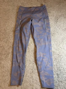 Leggings Athleta Rainer Mujer Medianos Bolsillos con Cremallera Gris Camuflaje Adelgazante - Imagen 1 de 12