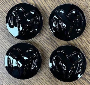 2 1/2" Dodge Ram 1500 Black Center Cap #1LB72RXFAB set - Picture 1 of 2