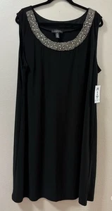 R&M Richards Woman Size 18W Black Cocktail Dress NWT Plus Size 2X Party Dress - Picture 1 of 5