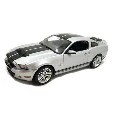 SHELBY GT500 2011 INGOT SILVER WITH BLACK STRIPES 1:18 Greenlight Movie Modellin - Immagine 1 di 2