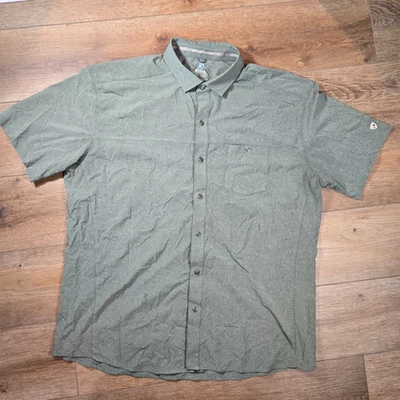 Kuhl Persuadr Shirt Men’s 2XL Green Short Sleeve Button-Up Outdoor Hiking Camp - Image 1 of 4