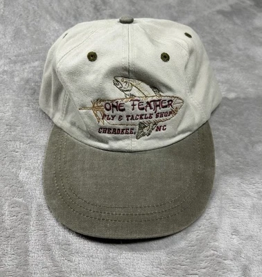 Gorra de pesca con mosca Cherokee NC bordada talla única ajustable 100 % algodón Foto 1 de 4