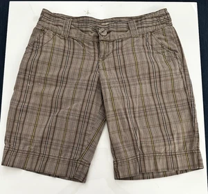 Vintage Mossimo Supply Bermudashorts Damengröße 3-10 Schrittlänge kariert braun - Bild 1 von 6
