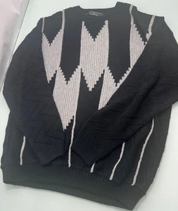 Maglione Vintage Protege Collezione 3D Uomo Large L Cosby Anni 90 Made In USA - Foto 1 di 5