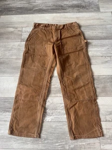Pantalones Carhartt Vintage 34x29 Marrón Doble Rodilla Peto Ajuste Carpintero B01 Brn - Imagen 1 de 13
