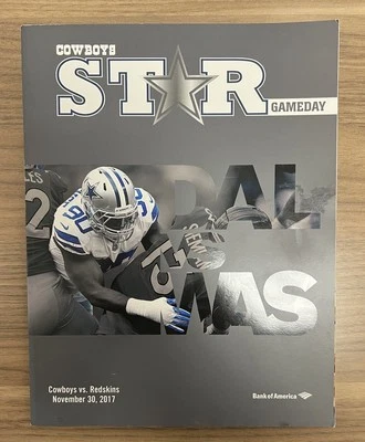 DALLAS STAR GAMEDAY PROGRAM -- NOVEMBER 22, 2018 ** COWBOYS VS REDSKINS ** - Image 1 of 3