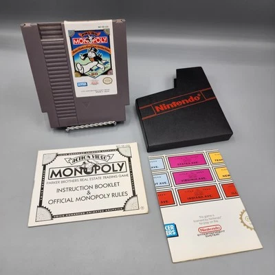 Monopoly (Nintendo Entertainment System, 1987) Game, Manual, Map + Sleeve - Image 1 of 4