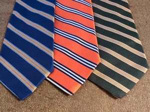 Menge 3 Vintage Brooks Brothers Makers Herren 100 % Seide Krawatte Streifen England/USA - Bild 1 von 9