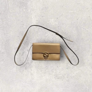 GUCCI Camelia Icon Bag Interlocking GG Crossbody Luxury 00s beige women leather - Picture 1 of 9