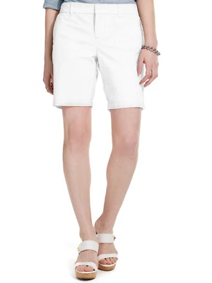 Ex-Tommy Hilfiger Ladies White Cotton-Rich Woven Shorts - BNWOT  - Image 1 of 4