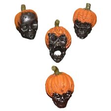 Gothic Pumpkin Skull for Head Ornament Halloween Indoor Sculptures Party Supplie