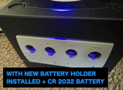 Gamecube Controller Port w/ New Battery Holder and LEDs Installed Front plate - Image 1 of 4