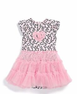Little Me Leopard Print Tutu Dress, Pink Multi, Size 6M