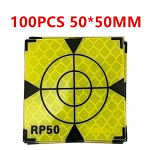 100pcs 50x50mm Fluoresce Green Reflector Sheet Reflective Tape Target - Picture 1 of 2