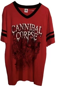 Camiseta roja Cannibal Corpse A Skeletal Domain talla grande 2014 nueva sin etiquetas banda de rock - Imagen 1 de 2