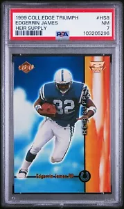 1999 Collector's Edge Triumph Heir Supply #HS8 Edgerrin James Rookie RC PSA 7 - Picture 1 of 2