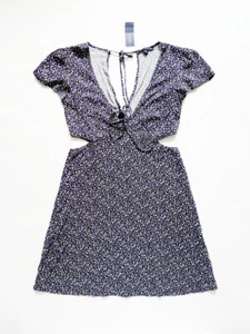 NEW WITH TAG AMERICAN EAGLE Sexy Cutout Tie Front & Back Floral Dress Small - Picture 1 of 7
