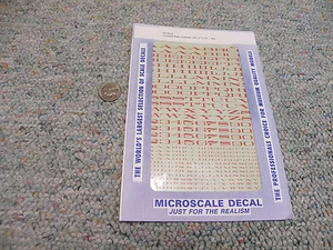 Microscale  decals HO 87-202-5 Extended Roman alphabet SP 6" 15" red A93 - Picture 1 of 1