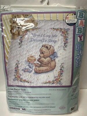 NEW Dimensions SWEET PRAYER BABY QUILT Cross Stitch Kit 34x43 #13088 FREE SHIP - Image 1 of 4