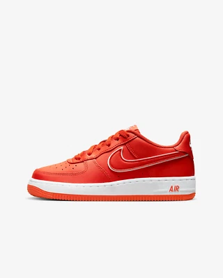 Kids Nike Air Force 1 (GS) Trainers Red/White DX5805 600 UK 4._5.5_6_6(7Y)