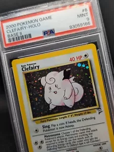 Pokemon TCG - Clefairy 6/130 Base II 2 Set 2000 Holo Rare WOTC - PSA 9 Mint - Picture 1 of 3