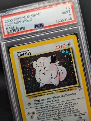 Pokemon TCG - Clefairy 6/130  Base II 2 Set  2000 Holo Rare WOTC - PSA 9 Mint - Image 1 of 3