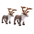 Reindeer Plush Toy Decoration Figure Cute Gift for Desktop Shelf Kids