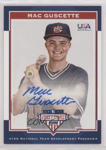 2017 USA Baseball Stars & Stripes 14U National Team Signatures Mac Guscette Auto