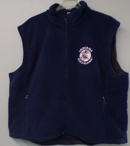 Cleveland Indians Swinging Chief Wahoo Mens Embroidered Fleece Vest XS-6XL New - Picture 1 of 6