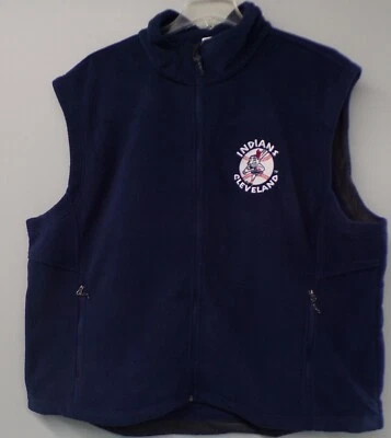 Cleveland Indians Swinging Chief Wahoo Mens Embroidered Fleece Vest XS-6XL New - Image 1 of 2